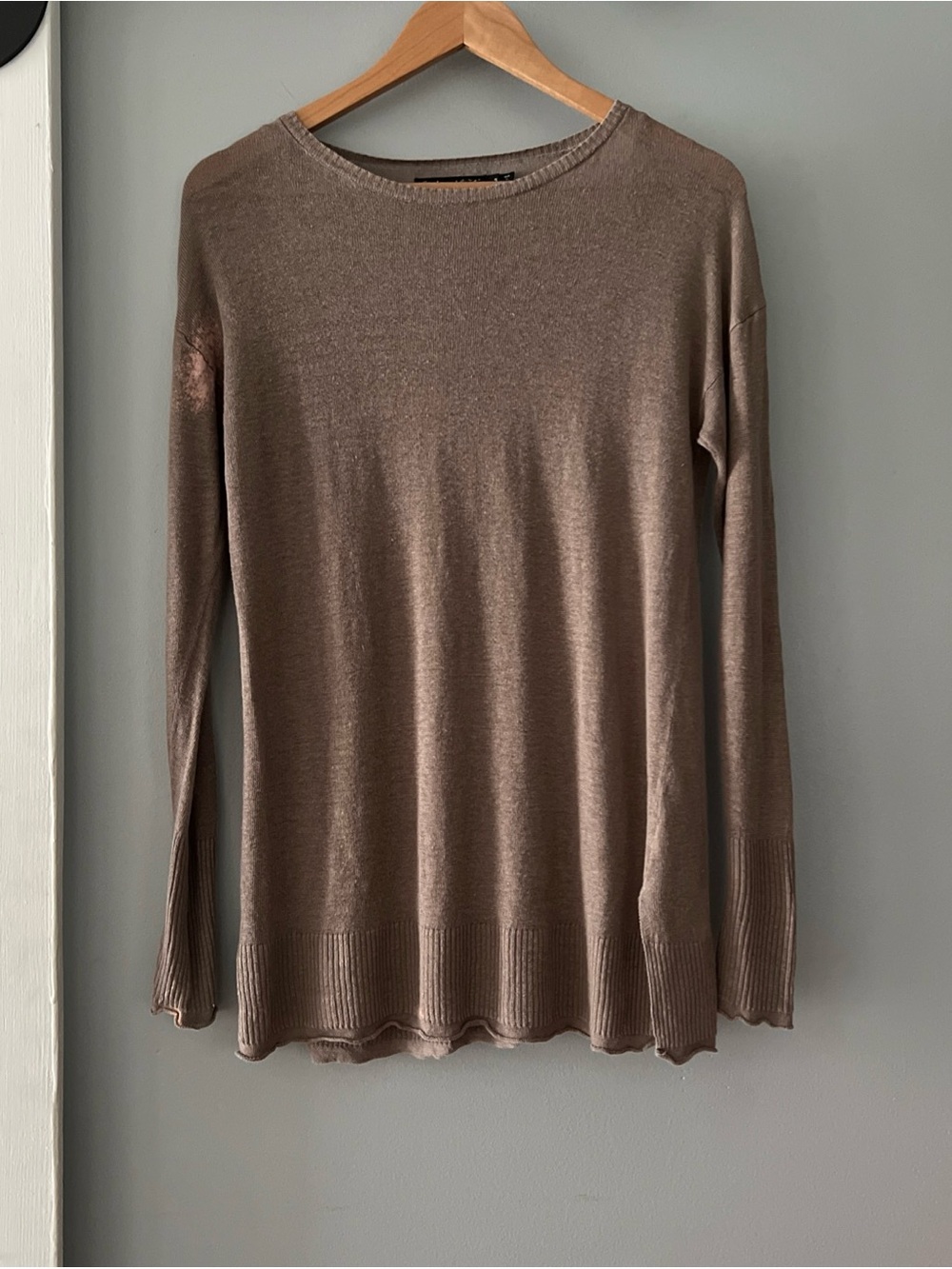 Gudrun Sjoden Sjödén Organic Linen Lagenlook Long Sleeve Tunic Sz Small Relaxed